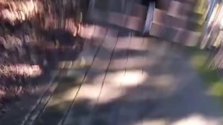 Sexy wife tight ass booty running up stairs