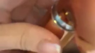 Tight Petite 21 Year Old Fucks Herself With a Hair Brush