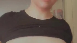 playing with my titties