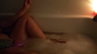 Late Night Self Care: BBW MILF takes a bath and gets off