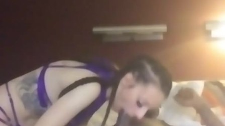 PURPLE RAIN " White Girl Magic Pawg In Purple Lingerie Unexpectedly Squirts On Bbc