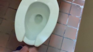 I'm Back In The Park Bathroom This Time Cumming On The Stall Wall