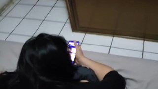 Real amateur hotwife getting fuck while watching porn