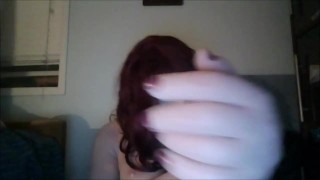 Busty Nights Pt5! Taking my silicone female glove hands off! While wearing my female silicone masks