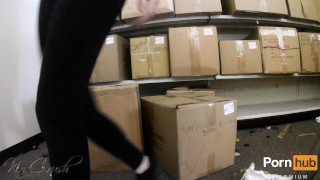 RISKY MASTURBATION IN THE STORAGE ROOM AT WORK (BOSS ALMOST CAUGHT ME) FREE PREVIEW