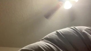 Close Up BBW milf sucking his cock and swallowing his load