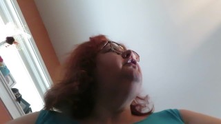 Gum chewing and blowing by Naughty Nurse Vicki