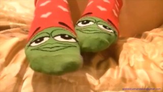 Teasing You with My Cute Green Socks
