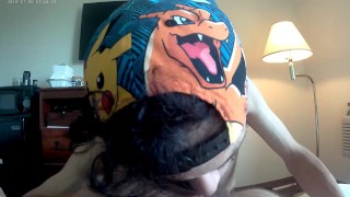 Twink in Pokemon Hat Sucking Cock Verbally Degraded