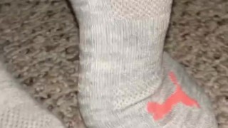 Cute Teen in sporty Socks