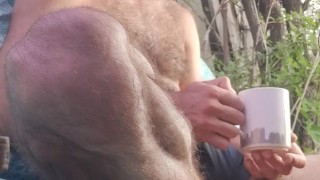 Morning coffee on monday.