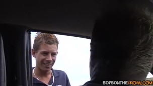 amateur twinks picked up in vehicle where they bang a lot