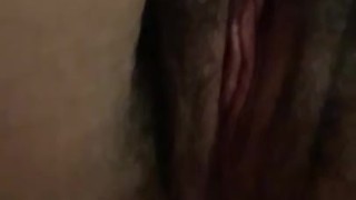 Shooting an ice egg out of my hairy pussy