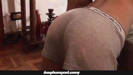Boy Banged - Daddy Gives His Boy A Hard Bareback Fucking After Work