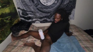 Remote Control Fleshlight fucks Ripped BBC w/ Cum Denial