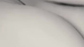 Playing with pussy big dildo inserted