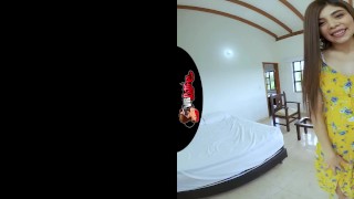 VRLatina - Pretty Petite Teen Pussy Filled With Cum - VR