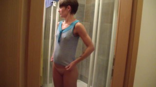 in shower before shooting