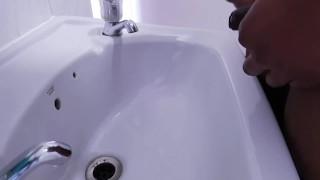 Taking A Messy Piss In My Sink