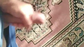 Handjob dick at home