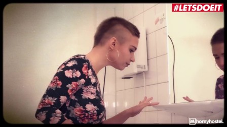 Horny Hostel - Gabi Gold Short Hair German Babe Gets Fucked By Her First Big ebony Cock
