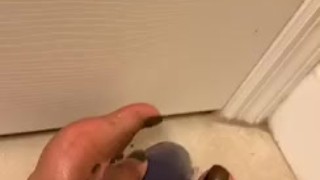 Dildo and sexy ass chocolate feet 