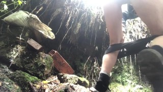 Nature pee in public in my yard! Public piss