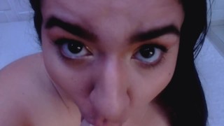 Amazing blowjob ends up in big facial cum explotion