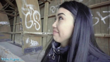 Public Agent asian Alina Crystall fucked in abandoned building