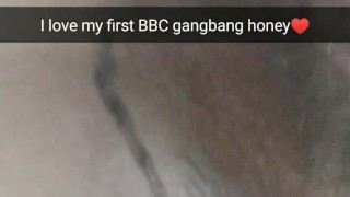 My wife sent me this video after her first no-condom BBC gangbang! I think she get addicted to this