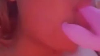 Im so horny I drool on my tits