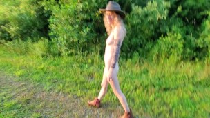 Fucking Hot amateur teen Sarah Evans Walking Naked in Public Cow Girl Style.