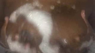 Ebony In A Bubble Bath