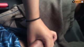 Thai Story SEX Public Blowjob In Car HE CUMS IN MY MOUTH
