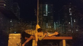 Sat on the face in public, he could not refuse. Facesitting.