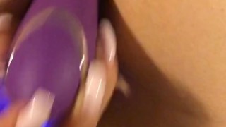 Playing with my new toy, vibrating my asshole and pussy, pussy rub and clit orgasm