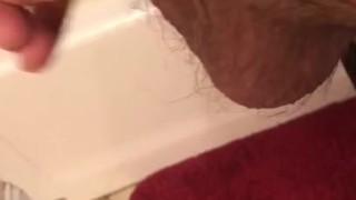 Stroking cock