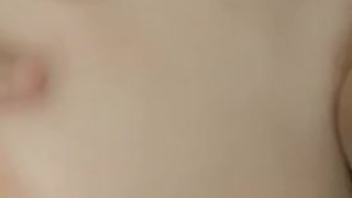 White undies boob rub