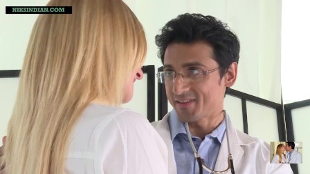 indian doctor impregnates blonde patient as she begs for sperms in her pussy