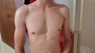 skinny boy nude flexing