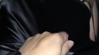 riding dick in satin dress