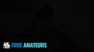 True Amateurs - Beautiful Babe With Big Natural Tits Can't Resist Sucking His Cock
