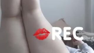 Pale Curvy Goddess has Shaking Legs Moaning Orgasm