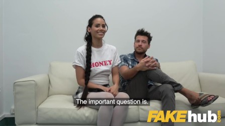 Fake Agent Hot sofa sex with juicy ass cute Colombian Andreina Deluxe