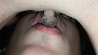 Pee in mouth laying down