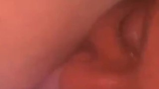 POV of sexy black man eating bbw pussy