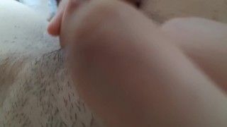 I fucked her unshaven pussy with my fingers during my period.