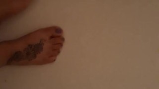 My Sexy Legs & Feet Getting Washed In The Shower