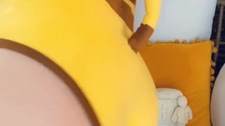 Lactating Blonde Braids Pigtails Pikachu Sucks & Spits Milk On Huge Boobs Bouncing On Dildo Snapchat