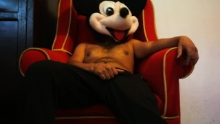Mickey Mouse masturbates sitting in Santa's chair - The Cazique
